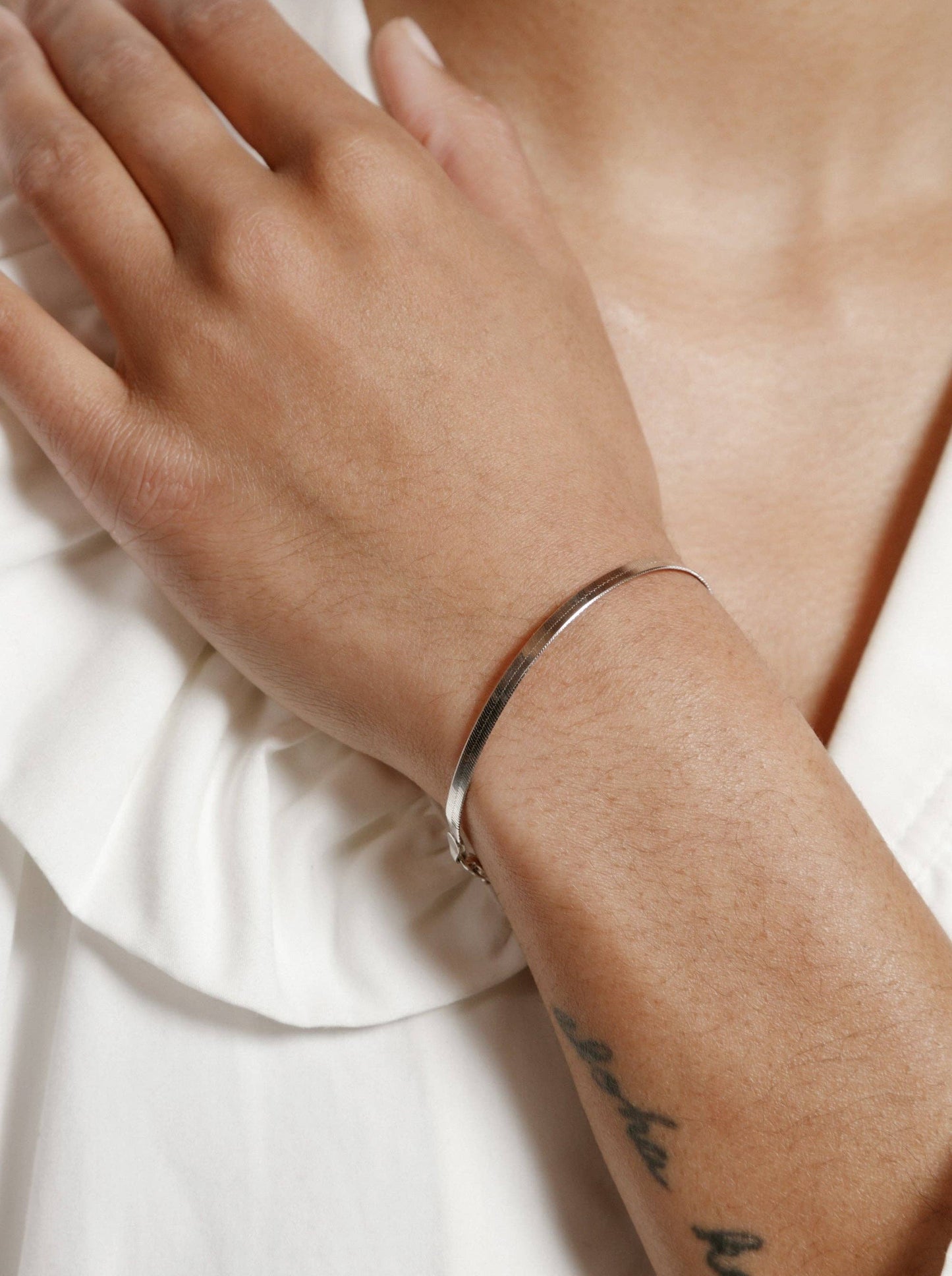 Herringbone Bracelet in Sterling Silver