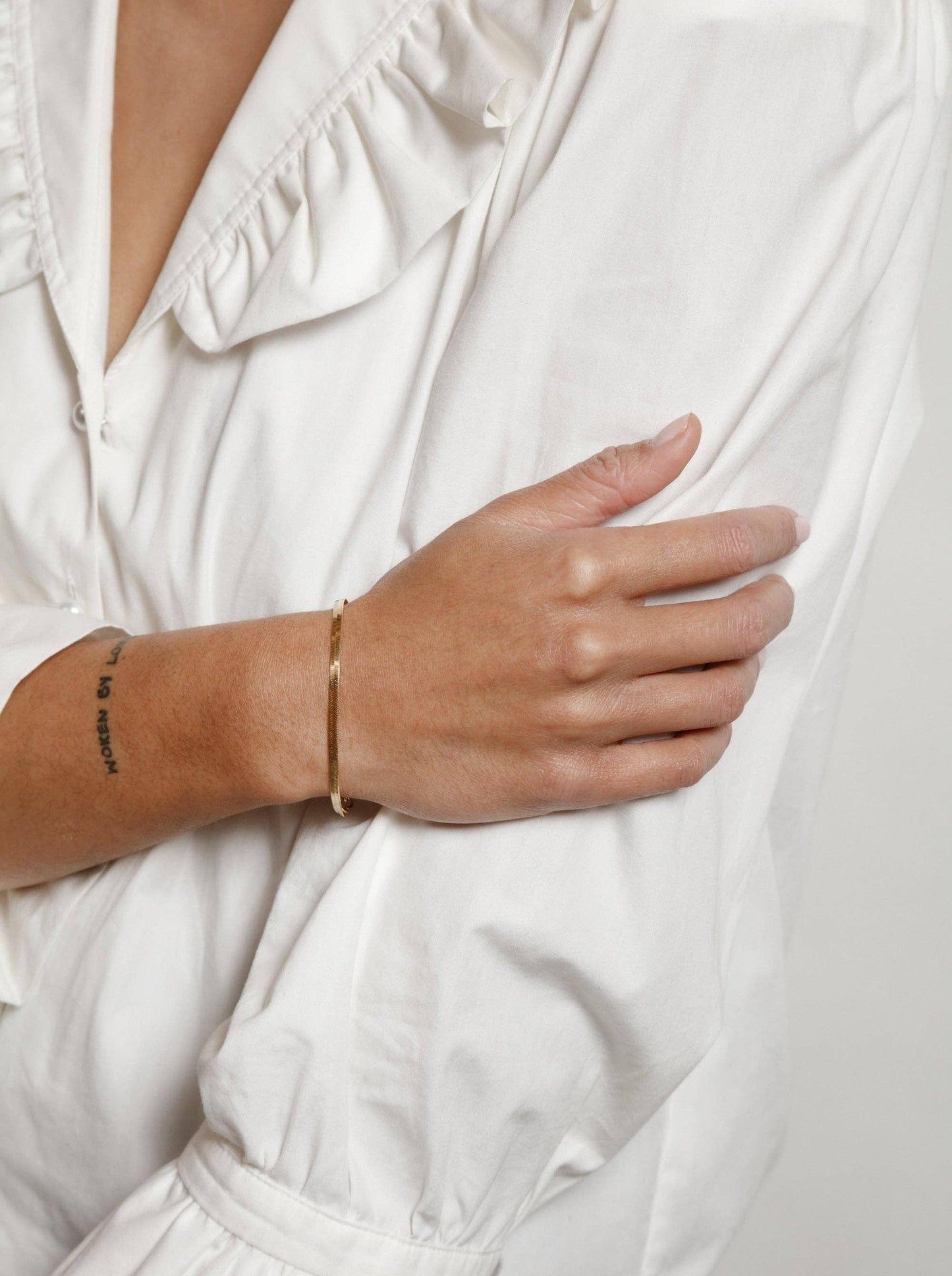 Herringbone Bracelet in Gold