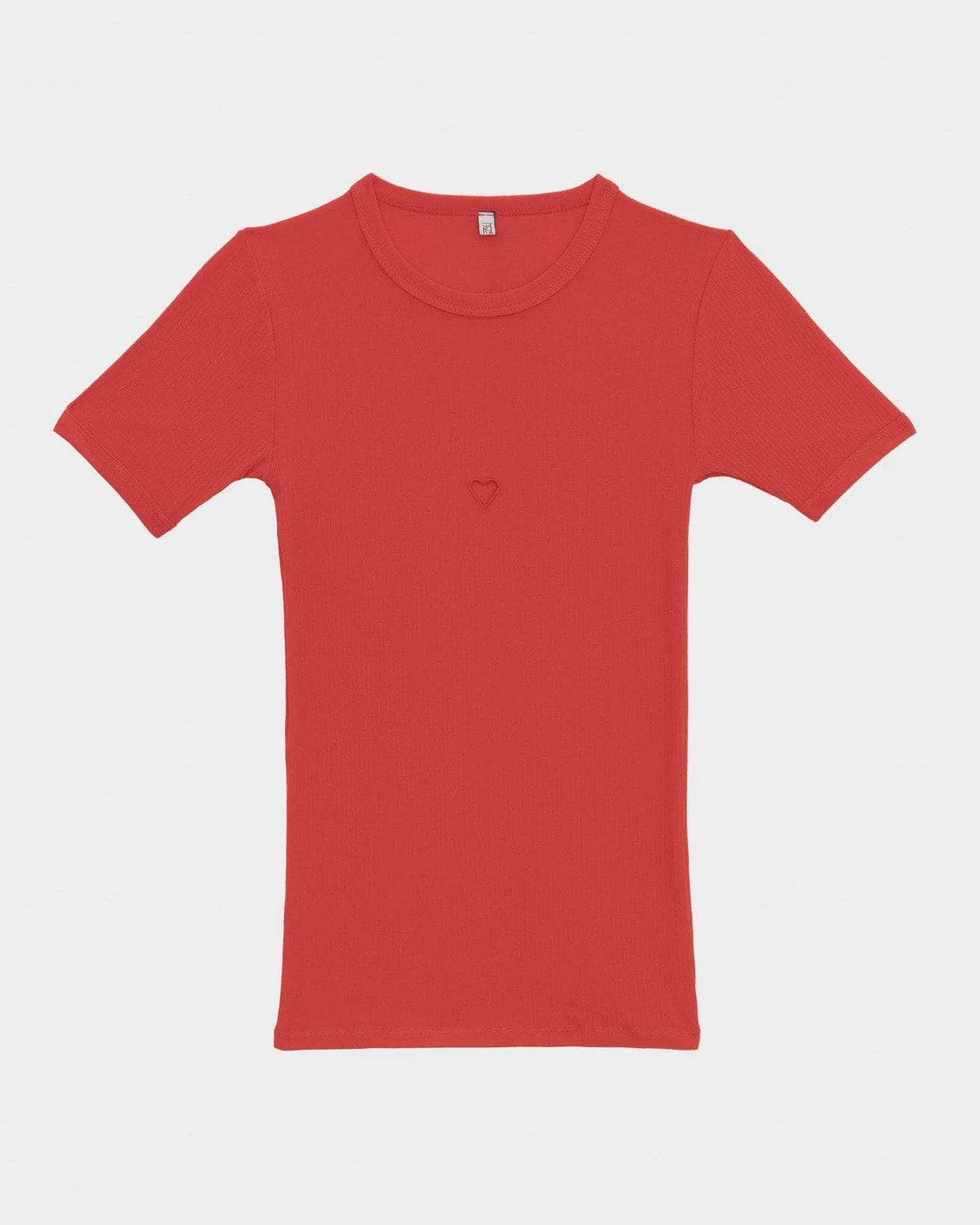 Heart Tee Shirt - Fine Organic Cotton Rib