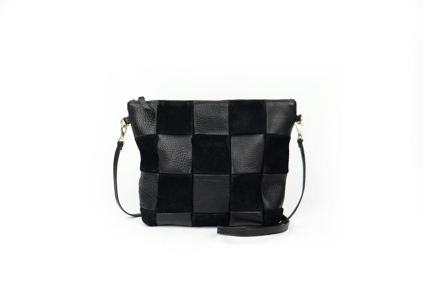 Patchwork Leather Mini Hobo Bag