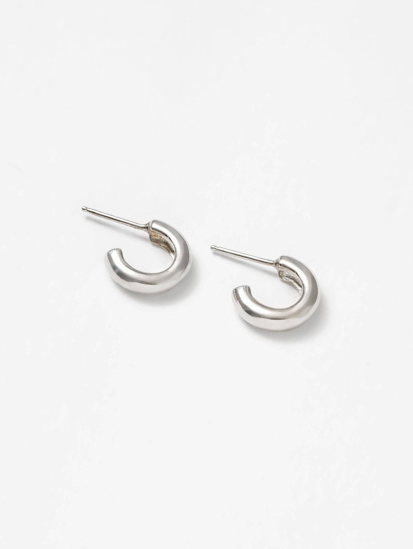 Small Abbie Hoops in Sterling Silver