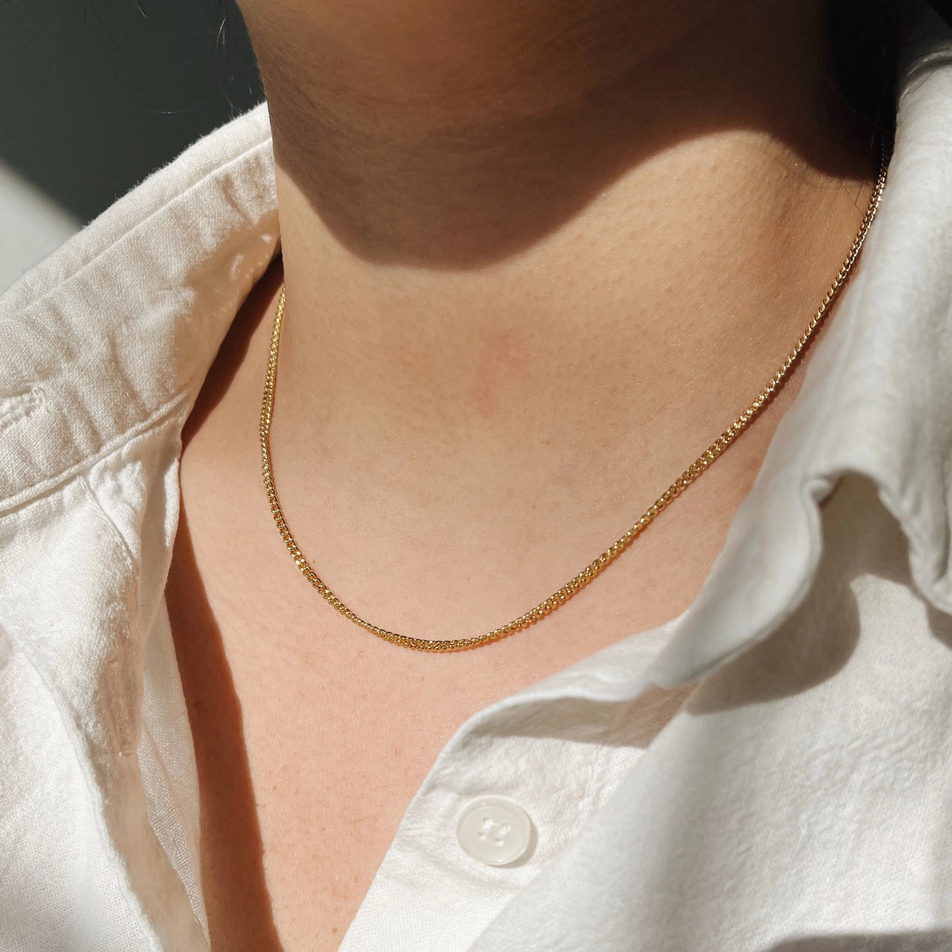 Thin Curb Necklace