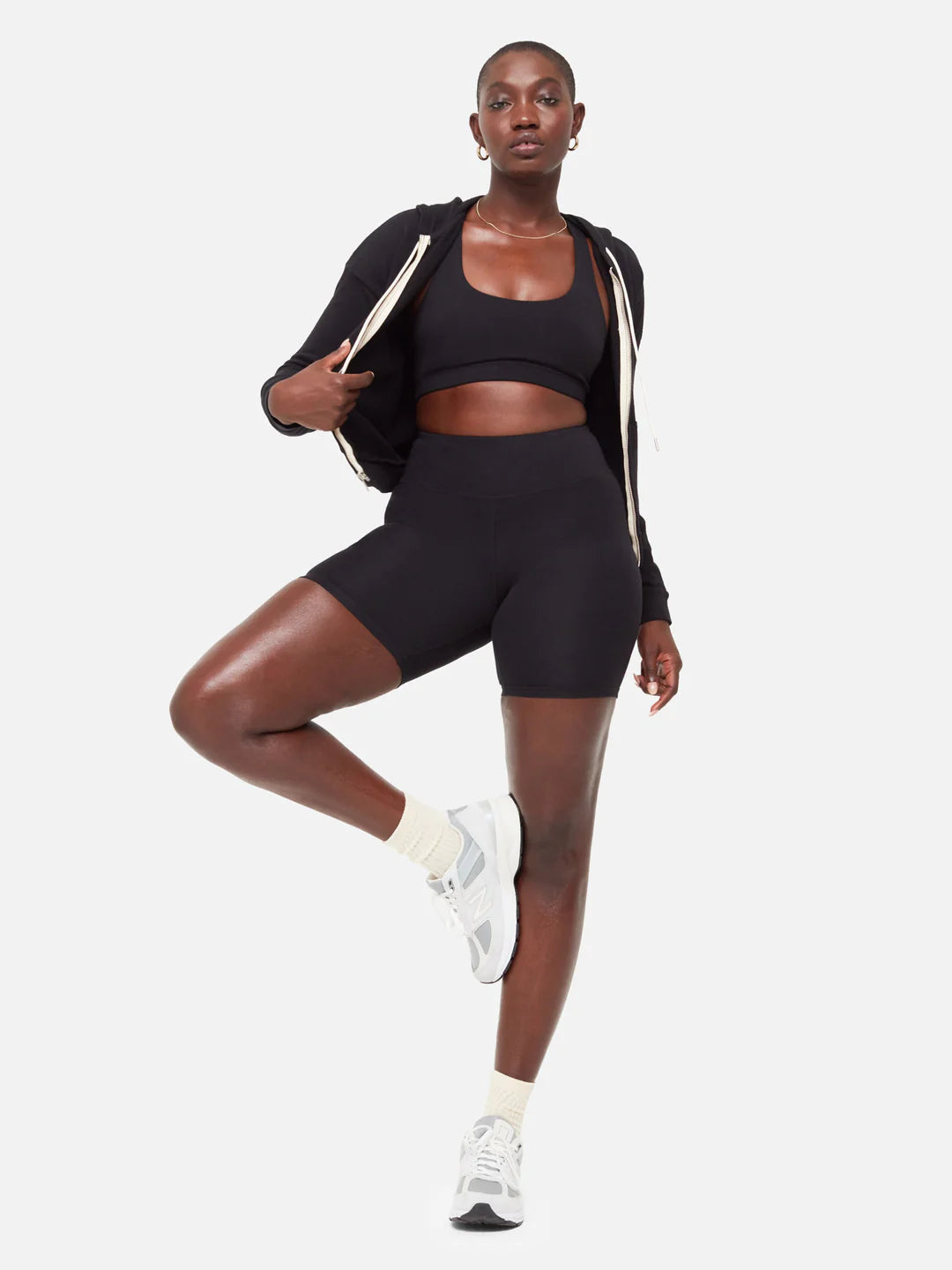 Organic Stretch Biker Short / Black