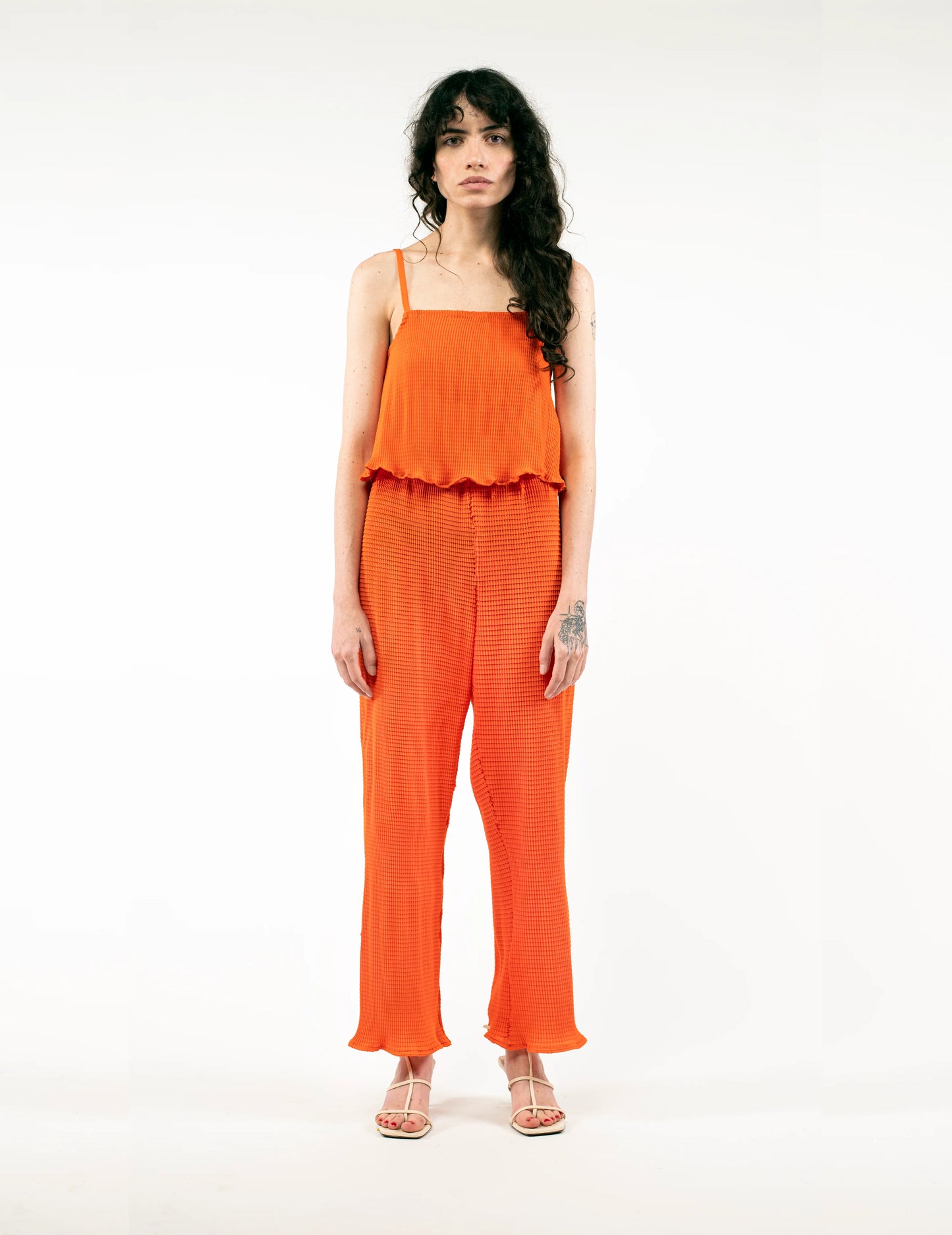 Pleat Singlet / Orange