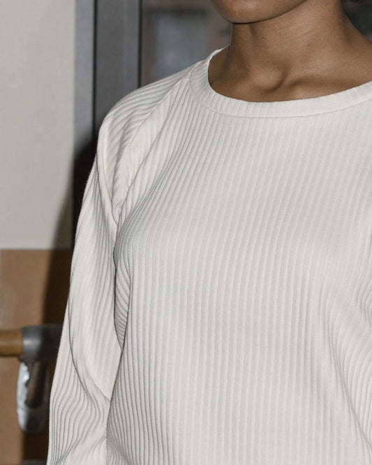 Basic Ribbed Sweatshirt