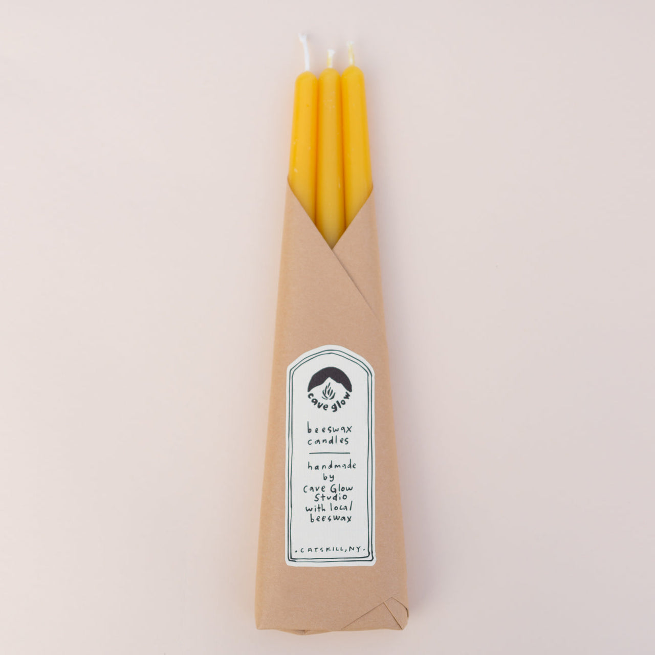 Cave Glow Studio Pure Beeswax Taper Candle Set